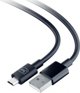 Kabel USB 3MK USB-A - microUSB 1.2 m Czarny (5903108541183) 2