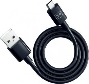 Kabel USB 3MK USB-A - microUSB 1.2 m Czarny (5903108541183) 3