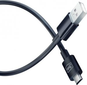 Kabel USB 3MK USB-A - microUSB 1.2 m Czarny (5903108541183) 5