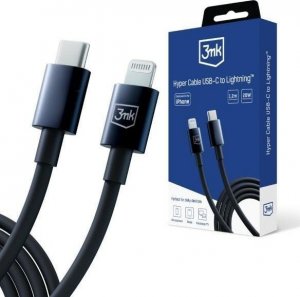 Kabel USB 3MK Hyper Cable C to Lightning 20W 1.2m Black 1