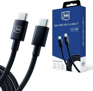 Kabel USB 3MK Hyper Cable C to C 100W 1.2m Black 1
