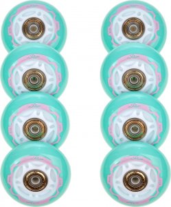 Raven Inlineskates 8x Świecące kółka LED do rolek RAVEN Lia Mint 64mm PU 2