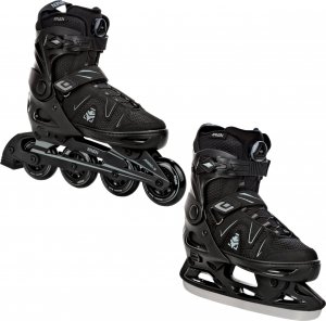 Rolki Raven Inlineskates Rolki Łyżwy hokejowe 2w1 RAVEN Pulse PRO Black FitGo 37-40 1