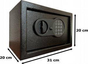 Total shopping Sejf Elektroniczny Kasetka Biurowa Szyfr 2 Klucze Solidny Kasa Pancerna 5