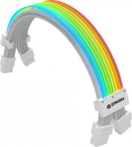 QingSea Przedłużacz ARGB kabel do zasilacza 2*8(6+2) Pin GPU Karta graficzna 2
