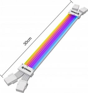 QingSea Przedłużacz ARGB kabel do zasilacza 2*8(6+2) Pin GPU Karta graficzna 3
