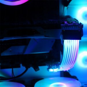 QingSea Przedłużacz ARGB kabel do zasilacza 2*8(6+2) Pin GPU Karta graficzna 6