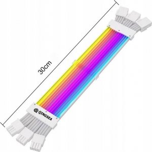 QingSea Przedłużacz ARGB kabel do zasilacza 3*8(6+2) Pin GPU Karta graficzna 3