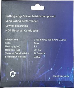 Termopad Thermalpad 3KS 120x120 2.5 mm 14.8 W/mk 2