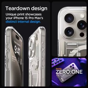 Spigen Spigen Ultra Hybrid MagSafe, zero one natural titanium - iPhone 15 Pro Max 11