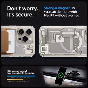Spigen Spigen Ultra Hybrid MagSafe, zero one natural titanium - iPhone 15 Pro Max 12