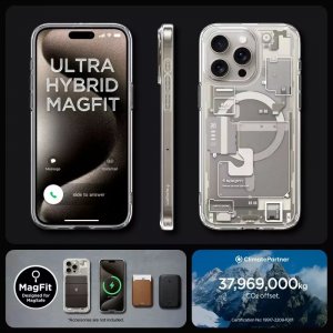 Spigen Spigen Ultra Hybrid MagSafe, zero one natural titanium - iPhone 15 Pro Max 14