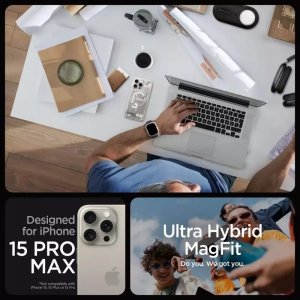 Spigen Spigen Ultra Hybrid MagSafe, zero one natural titanium - iPhone 15 Pro Max 7