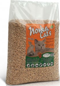 Żwirek dla kota Jaro Żwirek pellet drewniany dla kota i królika Norka Cat's 15kg 30l 2