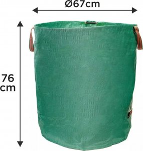 Skrzynia ogrodowa Verto Torba ogrodowa 270 L, usztywniona krawędź, 150 g/m2; PP; usztywniona krawędź, 3 uchwyty, 67 x 76 cm 15G541 7