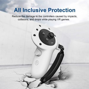 Vortex Virtual Reality Silikonowe pokrowce na kontrolery+uchwyt do Meta Quest 3 | Szary 5