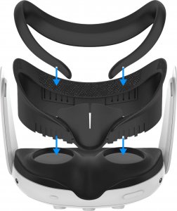Vortex Virtual Reality 3w1 Komplet nakładek na twarz | do Meta Quest 3 4