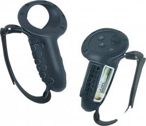 Vortex Virtual Reality Silikonowy pokrowiec na kontrolery z otworem na baterię Czarny | do Meta Quest 3 2