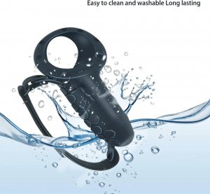 Vortex Virtual Reality Silikonowy pokrowiec na kontrolery z otworem na baterię Czarny | do Meta Quest 3 4