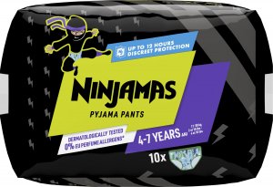 Pampers Pieluchomajtki NINJAMAS CP PANTS 7-XXLARGE 10 BOY 3