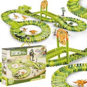 Springos Tor wyścigowy park dinozaurów zestaw 168 elementów zabawka dla dzieci UNIWERSALNY 1