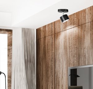 Lampa sufitowa Heckermann Zestaw Lampa punktowa LED 8795313A Czarna 1x głowica + 1x Żarówka LED GX53 7W Neutral 2