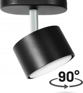 Lampa sufitowa Heckermann Zestaw Lampa punktowa LED 8795313A Czarna 1x głowica + 1x Żarówka LED GX53 7W Neutral 4