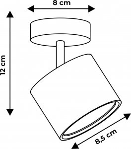 Lampa sufitowa Heckermann Zestaw Lampa punktowa LED 8795313A Czarna 1x głowica + 1x Żarówka LED GX53 7W Neutral 8
