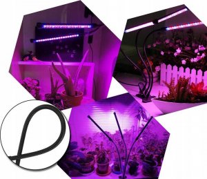 Heckermann Lampa LED do wzrostu roślin 78LED 4 głowice + tripod 8