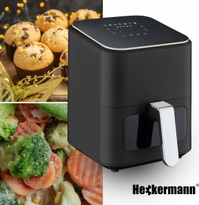 Frytkownica beztłuszczowa Heckermann Frytkownica beztłuszczowa Air Fryer 4L Heckermann RA510D - Srebrny 9