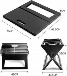 GRILLPRZEN01 Grill walizkowy węglowy 8