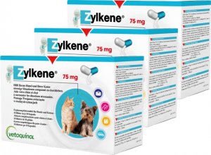 TRITON VETOQUINOL Zylkene 75mg Dla Kotów I Psów Niewielkich Rozmiarów Na Uspokojenie 30tab. 1