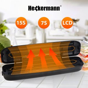 Heckermann Zgrzewarka próżniowa do pakowania żywności JL-VS8808 + folia 20x600 cm - Czarna 6