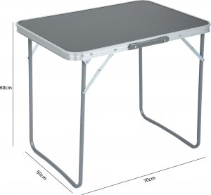 Fancy Garden Stolik turystyczny ARES składany 70x50 cm Szary 3