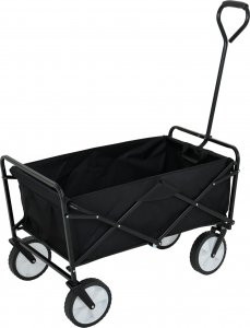 Fancy Garden Wózek turystyczny transportowy TYRS kempingowy składany 145L Czarny 2