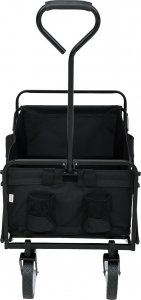 Fancy Garden Wózek turystyczny transportowy TYRS kempingowy składany 145L Czarny 4