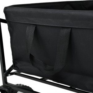 Fancy Garden Wózek turystyczny transportowy TYRS kempingowy składany 145L Czarny 6