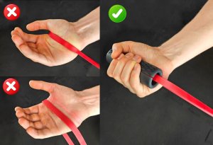 KUDDA Rączki uchwyty do gum do ćwiczeń POWER BAND KUDDA / fat grip gripz na gryf 4