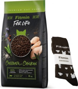 Fitmin  For Life Castrate kurczak 8kg + skarpetki 1