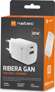 Ładowarka Natec Ribera GAN 1x USB-A 1x USB-C 30W (NUC-2140) 9