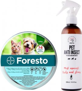 Bayer BAYER Foresto Obroża dla kotów i psów poniżej 8kg + PETS ANTI INSECT 250ml 1