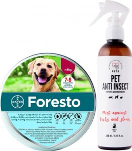 Bayer BAYER Foresto Obroża dla psów powyżej 8kg + PETS ANTI INSECT 250ml 1