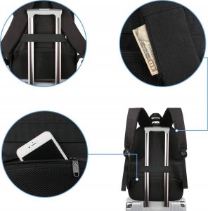 Plecak MATEINE Plecak miejski poszerzany MATEIN na laptopa 15,6 z usb, kolor czarny 7