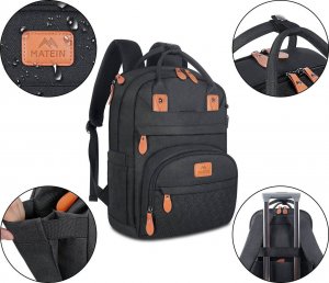 Plecak MATEINE Plecak miejski z sakiewką MATEIN na laptopa 15,6, kolor czarny, 42x30x20 cm 2