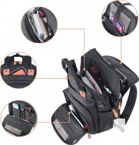 Plecak MATEINE Plecak miejski z sakiewką MATEIN na laptopa 15,6, kolor czarny, 42x30x20 cm 4