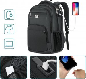 Plecak MATEINE Plecak biznesowy MATEIN na laptopa 15,6" z USB, kolor czarny, 30x23x45 cm 4