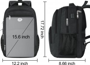 Plecak MATEINE Plecak biznesowy MATEIN na laptopa 15,6" z USB, kolor czarny, 30x23x45 cm 6