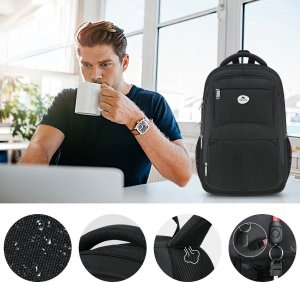 Plecak MATEINE Plecak biznesowy MATEIN na laptopa 15,6" z USB, kolor czarny, 30x23x45 cm 7