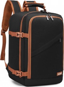 Plecak Kono KONO Plecak podróżny kabinowy do samolotu RYANAIR 40x20x25 czarno brązowy 1