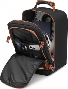 Plecak Kono podróżny kabinowy do samolotu RYANAIR 40x20x25 czarno brązowy 3